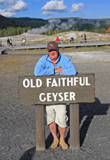 USA-Wyoming-Yellowstone Hiker